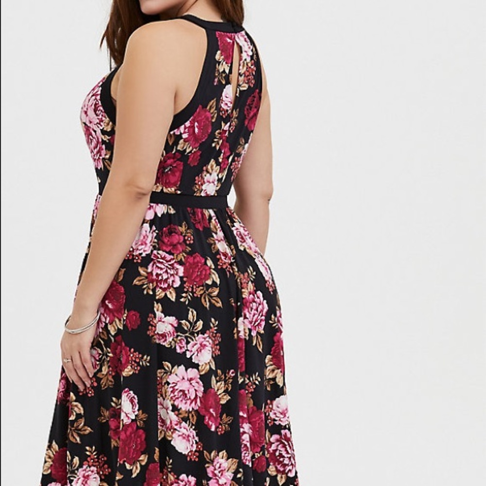Torrid Black High Neck Skater Dress 2 - Picture 2 of 10